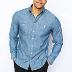 Elbow Patch Shirt // Chambray (S)