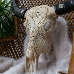 Hand Carved Buffalo Skull // 2 Dragons