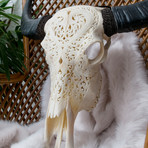 Hand Carved Buffalo Skull // Heart 1