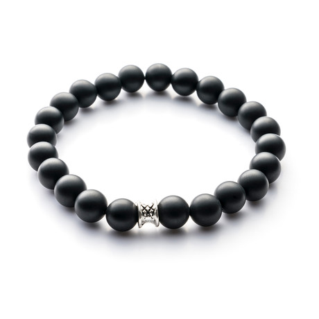 Basic Collection Bracelet // Matte Black // 8mm (XXS)