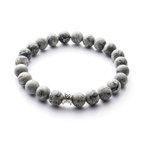 Basic Collection Bracelet // Matte Grey // 8mm (XXS)