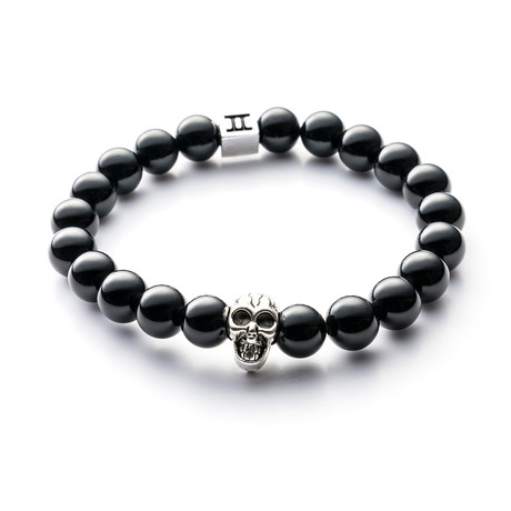 Classic Collection Bracelet // Black + Skull // 8mm (S)