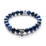 Classic Collection Bracelet // Blue + Skull // 8mm (S)