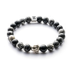 Classic Collection Bracelet // Grey + Buddha // 8mm (S)