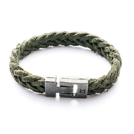 Special Collection Bracelet // Green Leather (S)