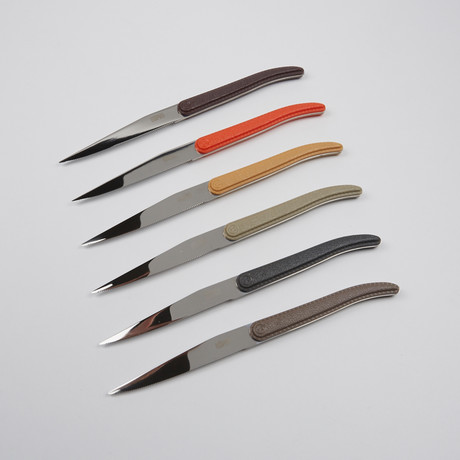 Laguiole Evolution Cuir Steak Knives // Set of 6