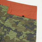 Highland Pool Shorts // Washed Camo + Coastal Orange (S)