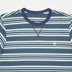 Porto Short Sleeve Shirt // Ink Blue Stripe (S)