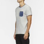 Redondo Short Sleeve Shirt // Natural +  True Blue Stripe (S)