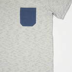 Redondo Short Sleeve Shirt // Natural +  True Blue Stripe (S)