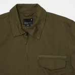 Hale Long Sleeve Overshirt // Fatigue Green (S)