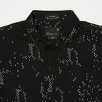 Bowery Short Sleeve Button Down Shirt // Black Camo (L)