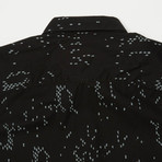 Bowery Short Sleeve Button Down Shirt // Black Camo (L)
