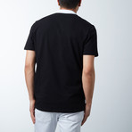 Medusa Striped Polo Shirt // Black (XL)