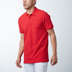 Small Logo Polo // Red (L)