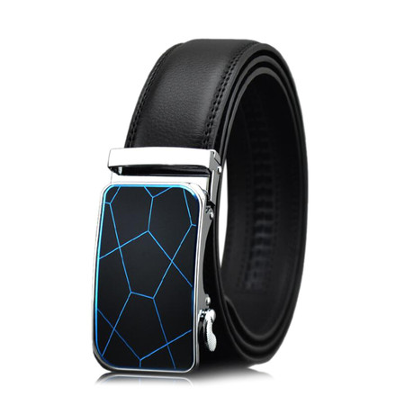 Rocco Automatic Adjustable Belt // Black + Blue