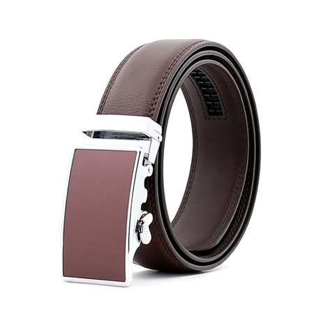 Marco Automatic Adjustable Belt // Brown + Brown