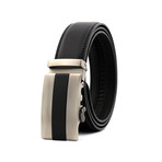Matteo Automatic Adjustable Belt // Black + Gunmetal