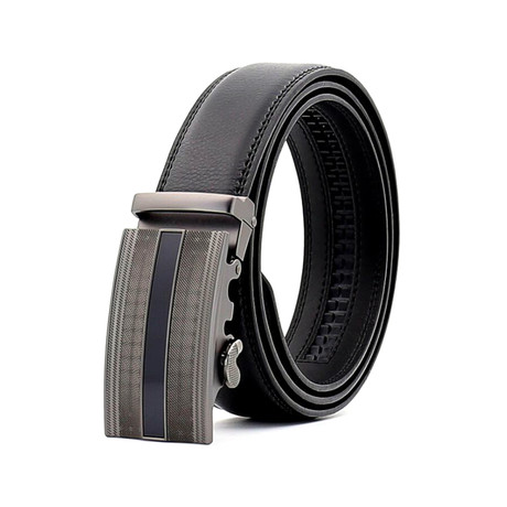 Alexander Automatic Adjustable Belt // Black + Black