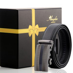 Alexander Automatic Adjustable Belt // Black + Black