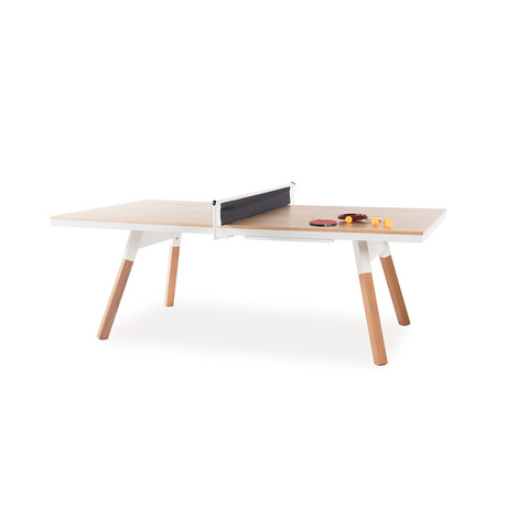 You and Me Indoor Ping-Pong Table // Medium // Oak (White)