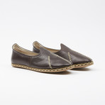 Ribbed Leather Espadrilles // Espresso Brown (US: 11)