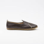 Ribbed Leather Espadrilles // Espresso Brown (US: 8.5)