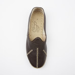 Ribbed Leather Espadrilles // Espresso Brown (US: 11.5)