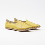 Ribbed Leather Espadrilles // Mustard Yellow (US: 10)