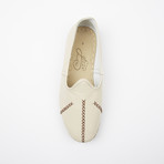 Ribbed Leather Espadrilles // Sandshell White (US: 9)
