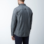 Long Sleeve Twill Dobby Shirt // Black (XL)