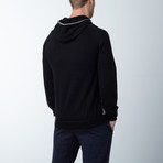 Hooded Fine Gauge Stripe Sweater // Eggshell (L)