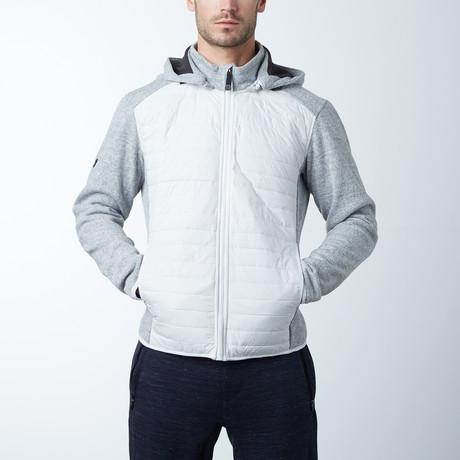 Knitted Textured Ultralight Jacket // White (S)
