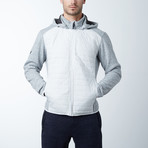 Knitted Textured Ultralight Jacket // White (M)