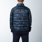 Camouflage Printed Ultralight Jacket // Navy (2XL)