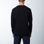 Terry Printed Sweatshirt // Black (2XL)