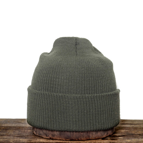 100% Wool Watchcap // Olive // Large