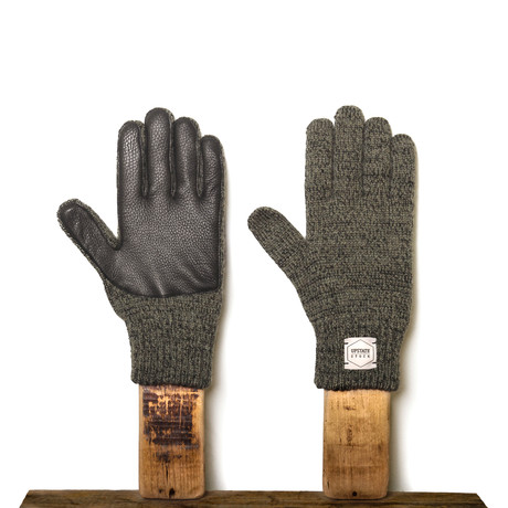 Melange Full Glove + Black Deerskin // Dark (S/M 6.5")
