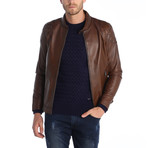 Flagstick Leather Jacket // Brown (3XL)