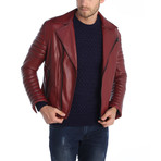 Flagstick Leather Jacket // Red (S)