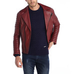 Flagstick Leather Jacket // Red (L)