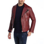 Flagstick Leather Jacket // Red (3XL)