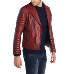 Flagstick Leather Jacket // Red (3XL)