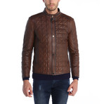 Flagstick II Leather Jacket // Brown (L)