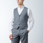 Sharkskin Slim Fit Super 3-piece Lux Suit // Dim Grey (US: 36R)