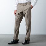 Superfine Merino Wool Fitted Trouser // Beige (US: 44R)