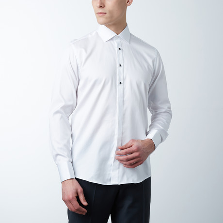 Removeable Buttoned Tuxedo Shirt // White (XS)