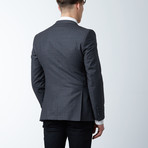 Textured Fitted Wool Sport Coat // Black (US: 36R)
