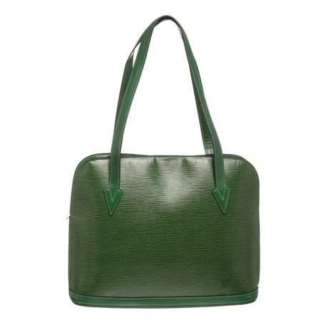 Epi Leather Lussac Large Bag // Green // Preowned