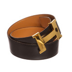 Constance Box Leather 42mm Belt // 36" Waist // Black + Brown // Preowned